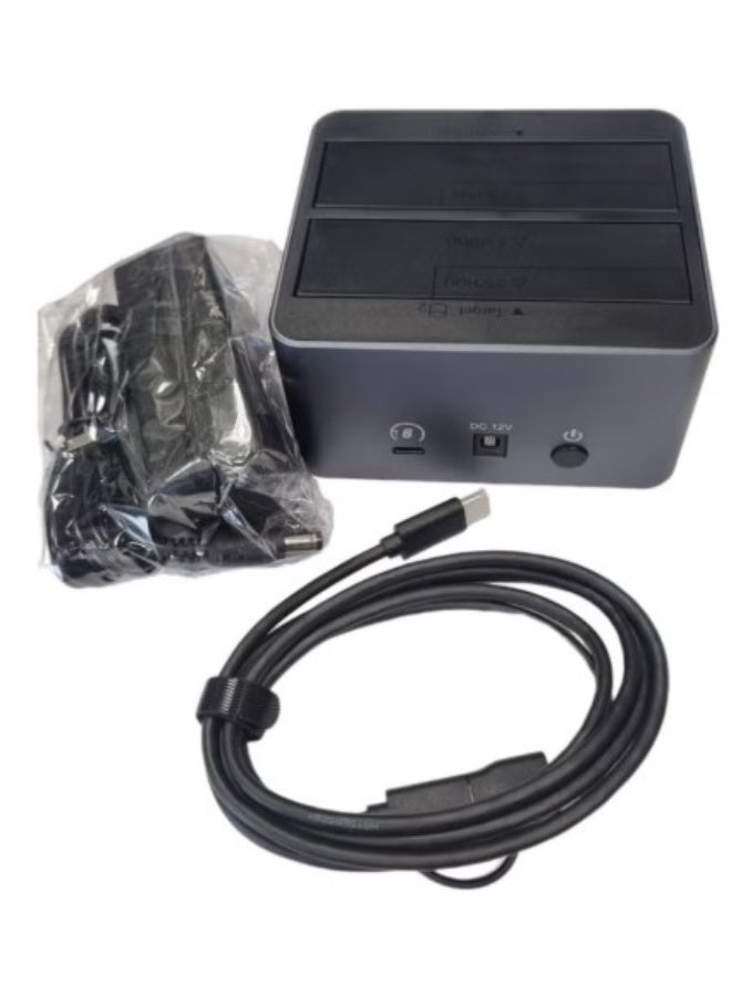 Haysenser Dual Bay HDD Docking Station – USB 3.2 Type-C, Supports 2.5”/3.5” SATA SSD/HDD, 6Gbps Speed, 20TB Max - Image 4